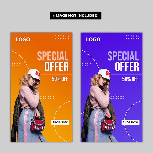 Fashion social media story template premium