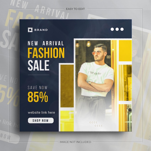 Fashion Square Social Media Sale Banner und Instagram Banner Vorlage