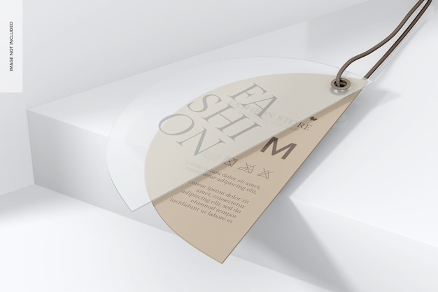 Fashion store tag mockup perspektive