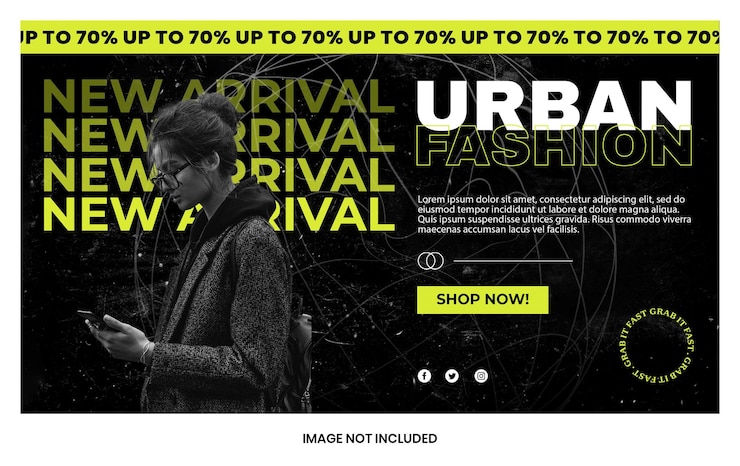 PSD fashion urban banner-vorlage