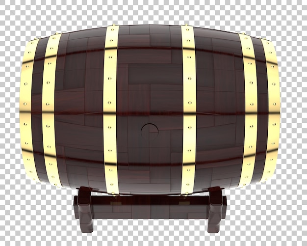 Fass isoliert auf transparentem Hintergrund 3D-Rendering-Illustration