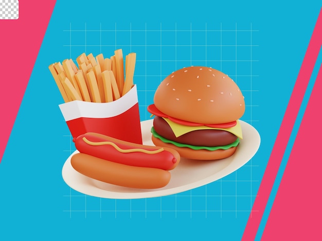 Fast-food-3d-symbol