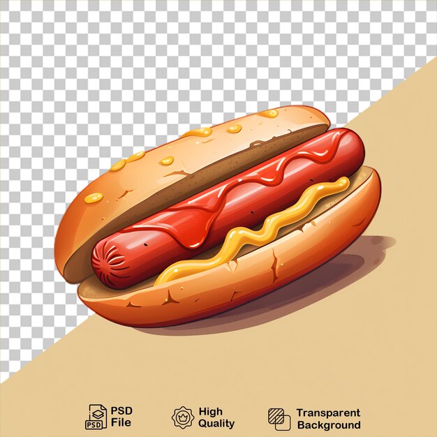 Fast food com cachorro-quente isolado em fundo transparente inclui arquivo png