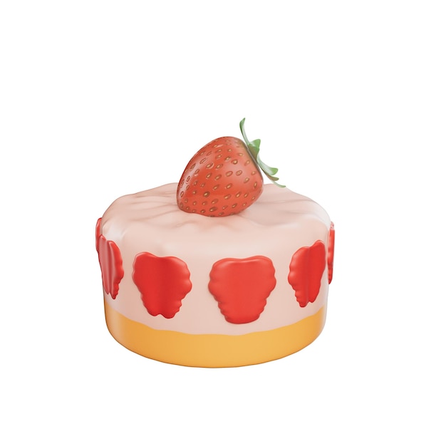 Fast Food e torte 3D Illustrazione di pacchetti