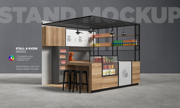 Fast-food-kiosk-modell