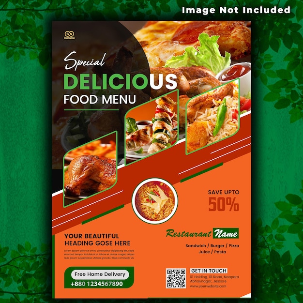 Fast-Food-Menü-Design für Restaurants