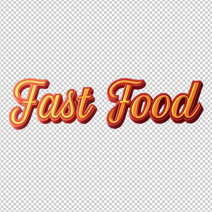 PSD fast food text effect template