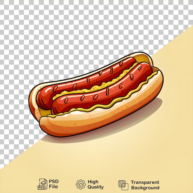 PSD fastfood mit hotdog, isoliert auf durchsichtigem hintergrund, enthält eine png-datei