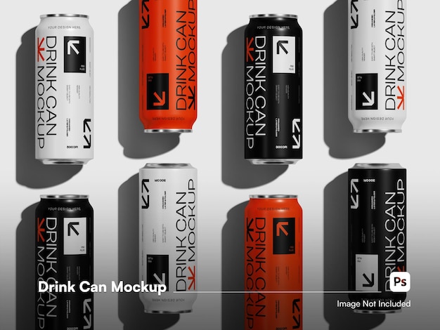 Fat lay drink cans 3d isolierte moderne stil