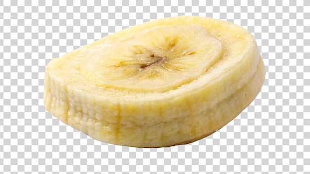 Fatia de banana isolada sobre um fundo transparente