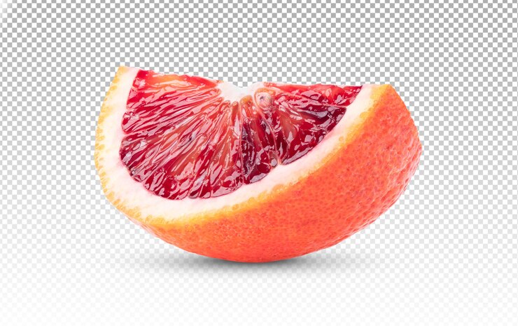 PSD fatia de laranja sanguínea isolada