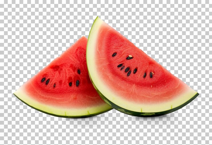 PSD fatia de melancia em fundo transparente ou branco png