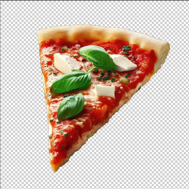 PSD fatia de pizza estilo vintage em bg transparente