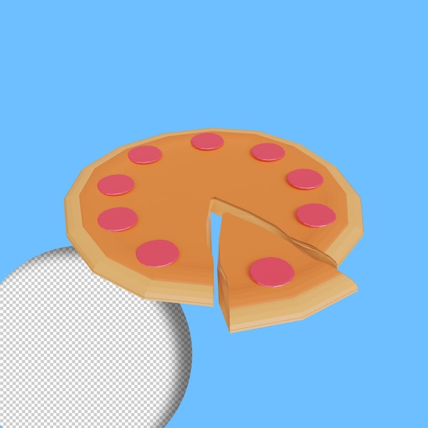 Fatia de pizza renderização em 3d