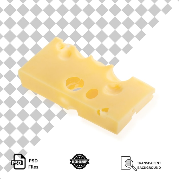 Fatia de queijo em fundo transparente