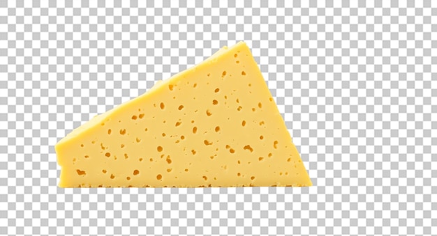 Fatia de queijo em fundo transparente