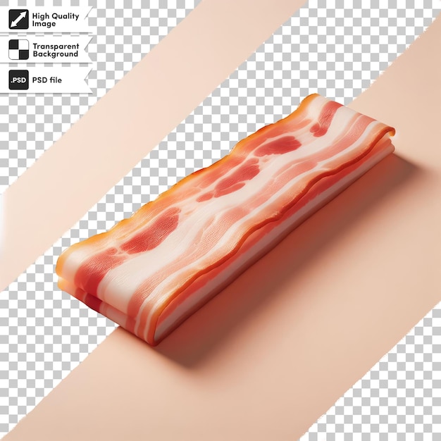 PSD fatias de bacon em fundo transparente