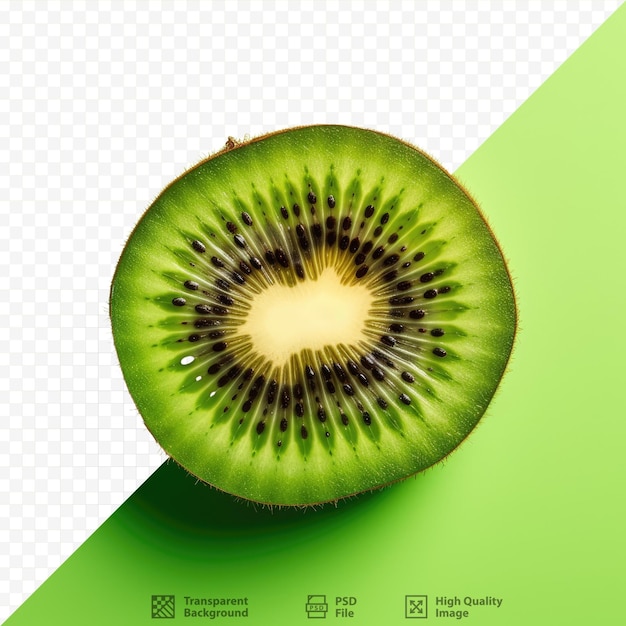 Fatias de kiwi em estilo pop art vibrante de fundo transparente