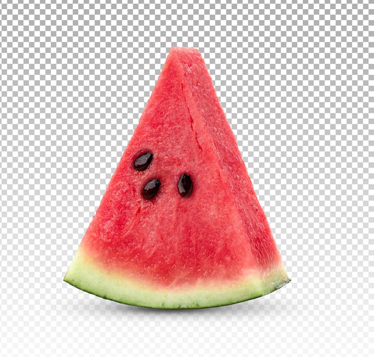 PSD fatias de melancia isolada no branco