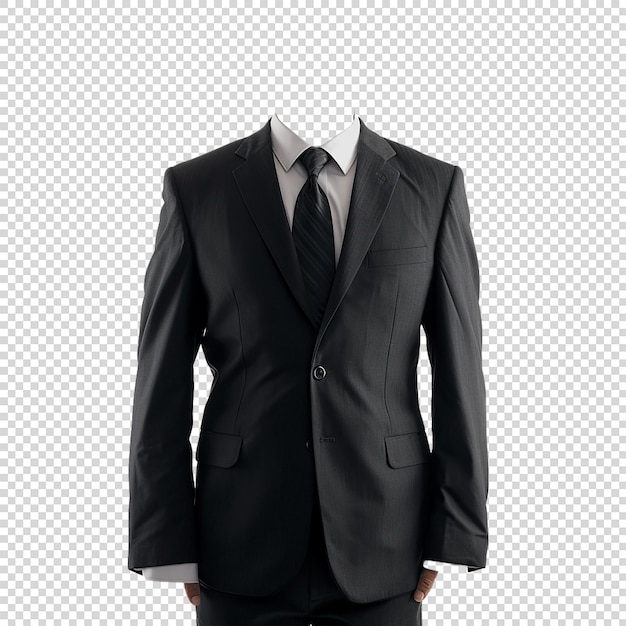 fato masculino sem cabeça em fundo transparente