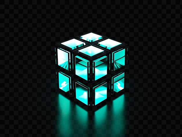 Fator de mercado psd investindo com cubo de rubik abstrato fonte de fundo glowing fonte de mercado de ações