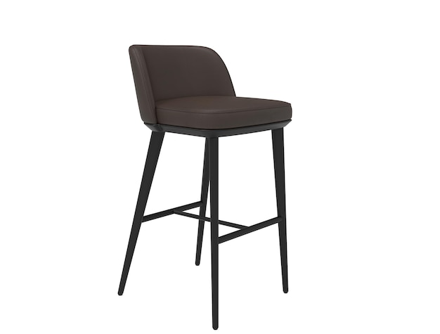 PSD fauteuil de bar de luxe et moderne isolé sur fond blanc collection de meubles