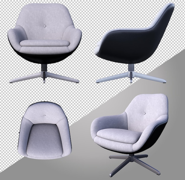 Fauteuil blanc pour un bureau moderne luxueux