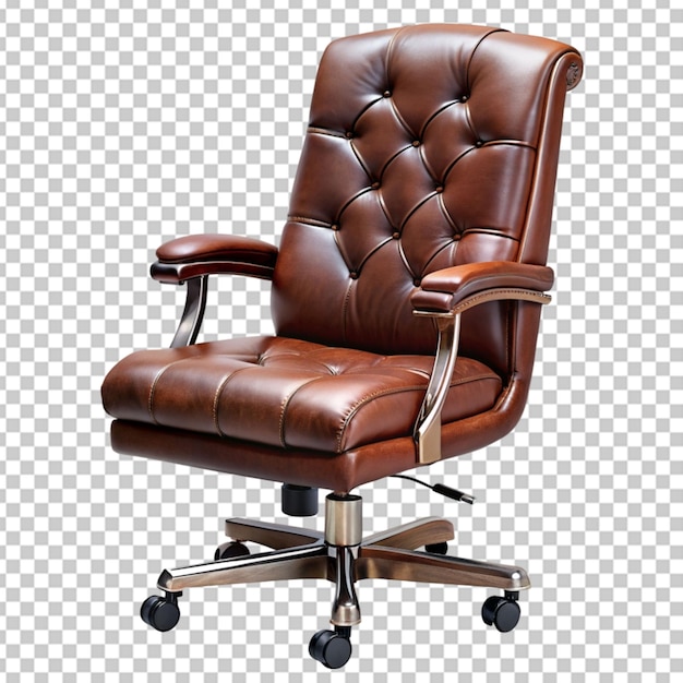 PSD fauteuil de bureau en cuir à fond transparent