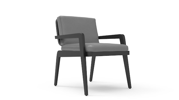 Fauteuil en cuir 3d isolé sur fond blanc