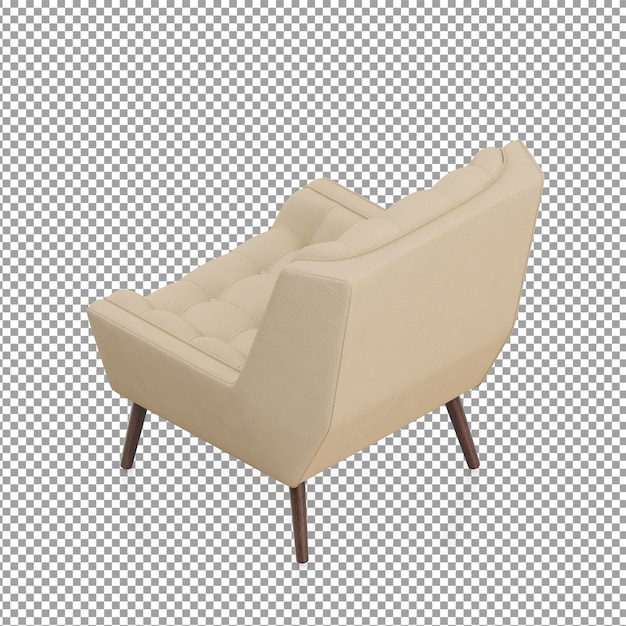 Fauteuil isométrique beige