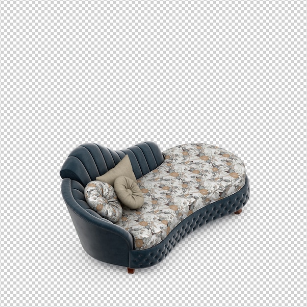 Fauteuil Isométrique Rendu 3d Isolé