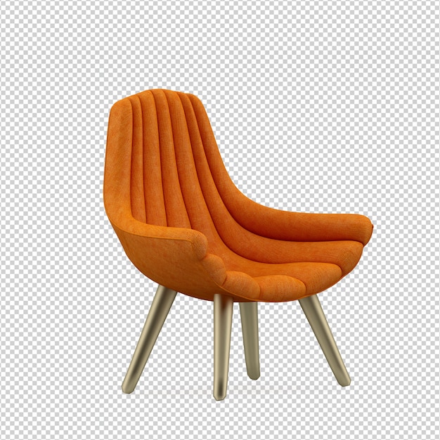 Fauteuil Isométrique Rendu 3d