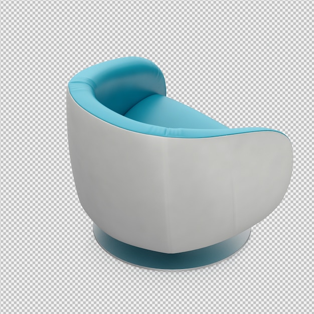 Fauteuil Isométrique Rendu 3d