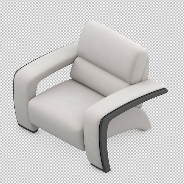 Fauteuil Isométrique Rendu 3d