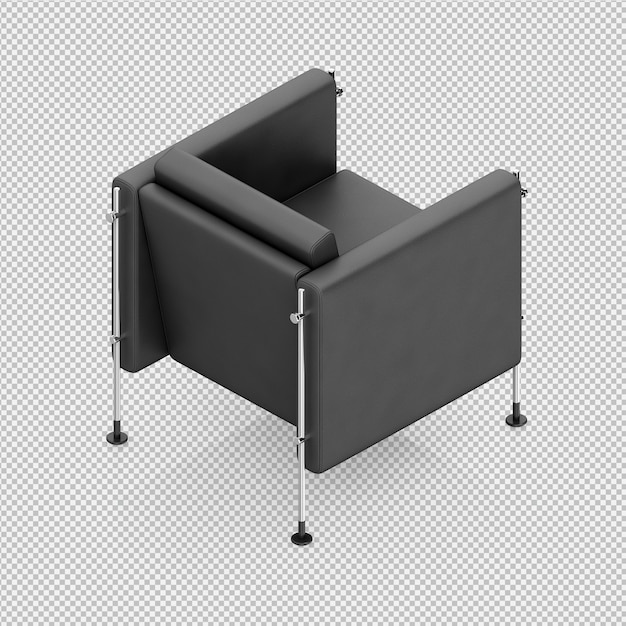 Fauteuil Isométrique Rendu 3d