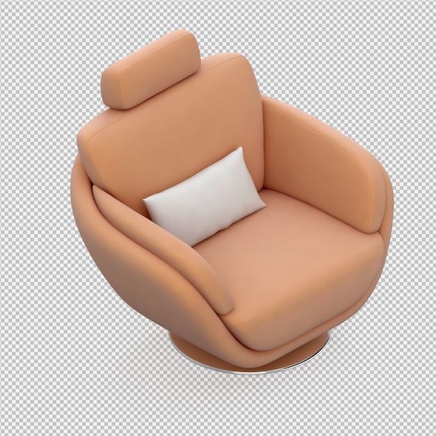 Fauteuil Isométrique Rendu 3d