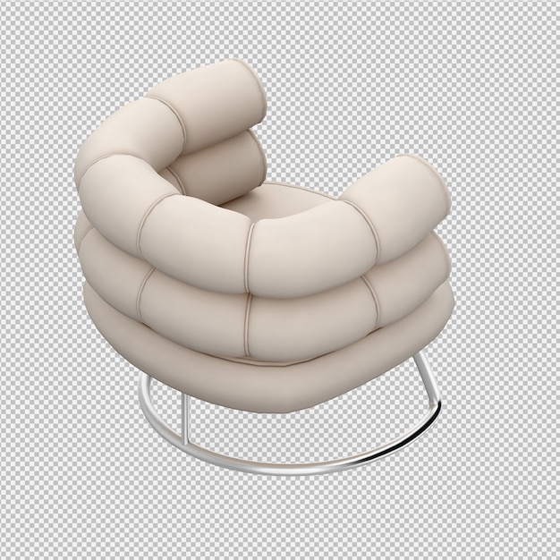 Fauteuil Isométrique Rendu 3d