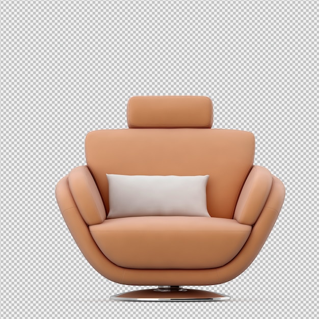 Fauteuil Isométrique Rendu 3d