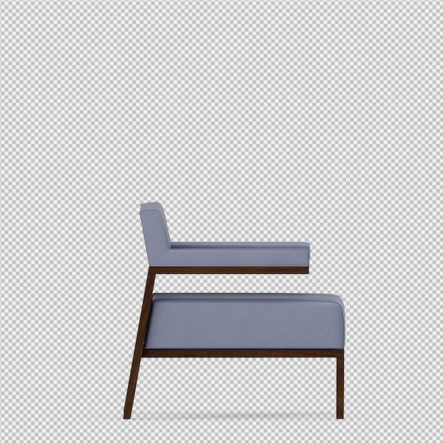 Fauteuil Isométrique Rendu 3d