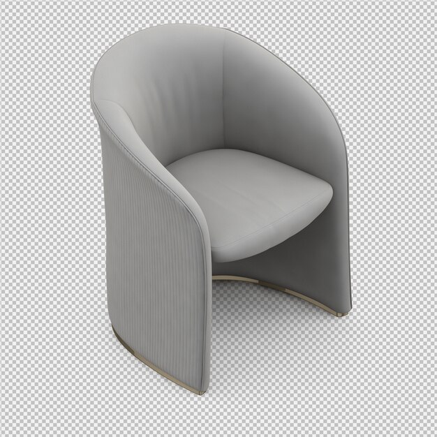 Fauteuil isométrique rendu 3D