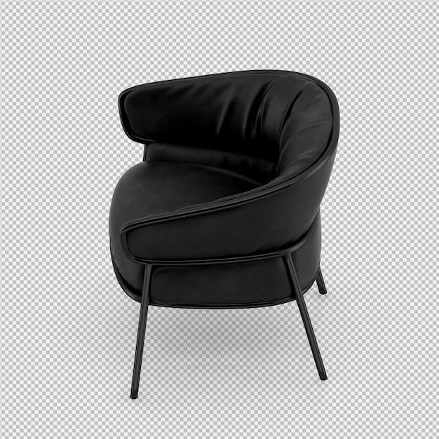 Fauteuil Isométrique Rendu 3d