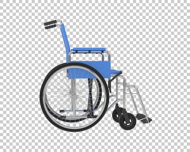 Fauteuil roulant sur fond transparent illustration de rendu 3d