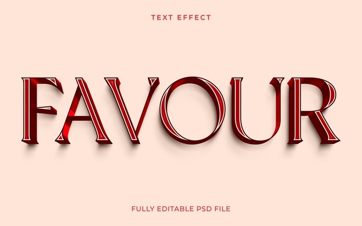 Favorecer el efecto de texto 3D editable