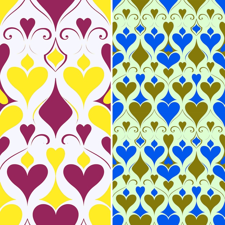 PSD fecha con forma oblonga y diseño elegante con vector de patrón de fruta tropical único en forma de corazón