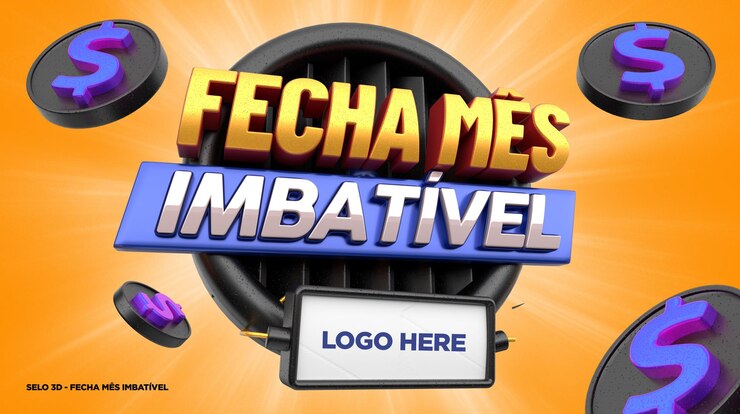 PSD fecha mes selo 3d