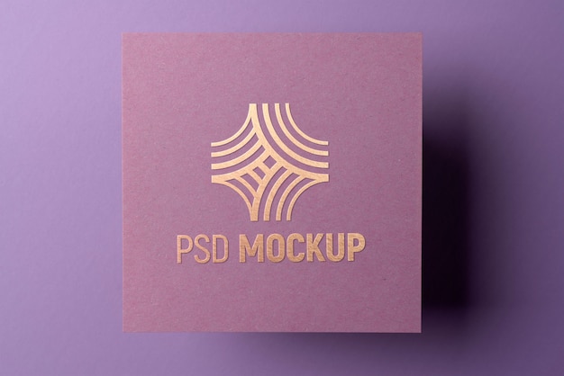 PSD fechar os efeitos do logotipo no papel