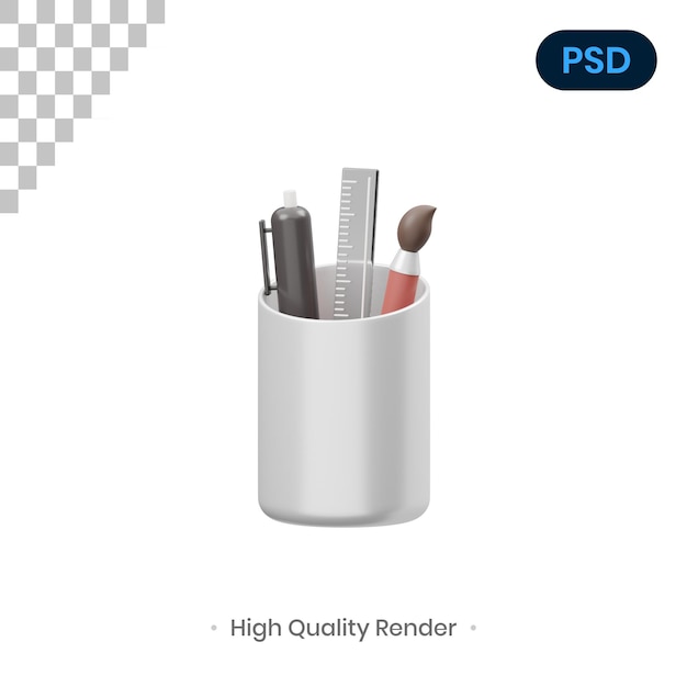 Federmäppchen 3D Icon Premium Psd