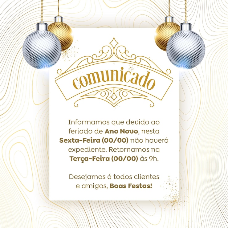 PSD feed de mídia social anúncio de feriado de ano novo