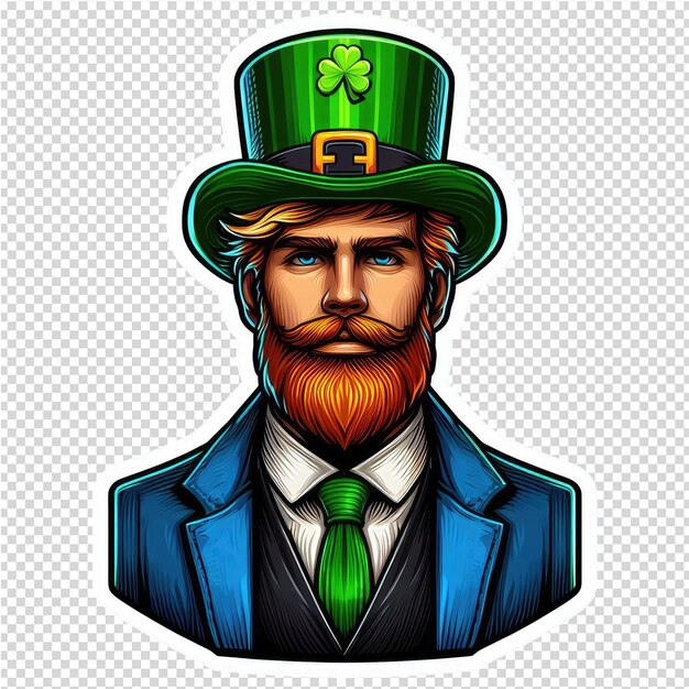 Feeling lucky fun st pattys day hut-aufkleber für männer png