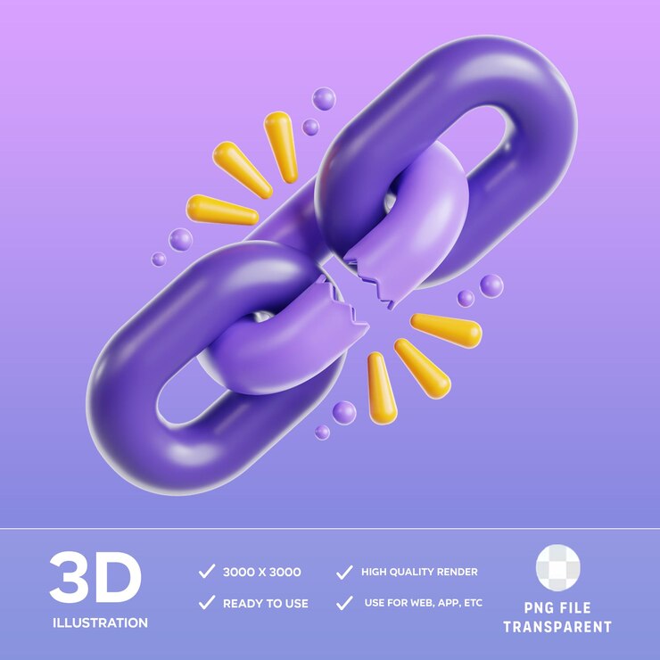 PSD fehler bei der psd-verbindung 3d-illustration